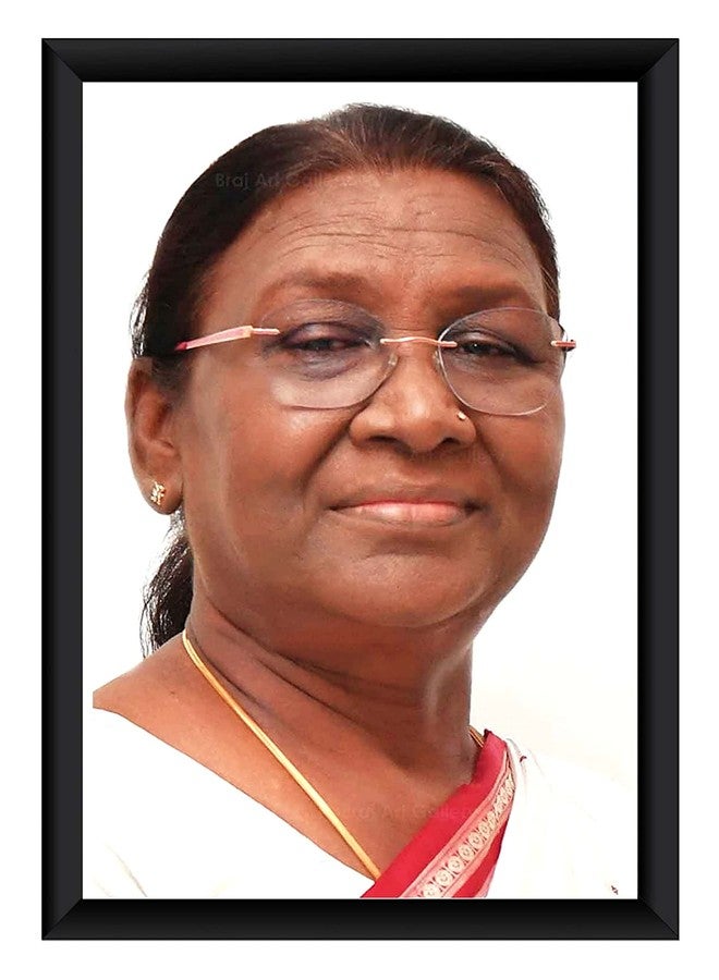 ZIG-ZAG zig zag Droupadi Murmu President of India Photo Picture Frame Size Medium (13.5 x 9.5 inches, Acrylic Glass) Wall Mount - Image 1